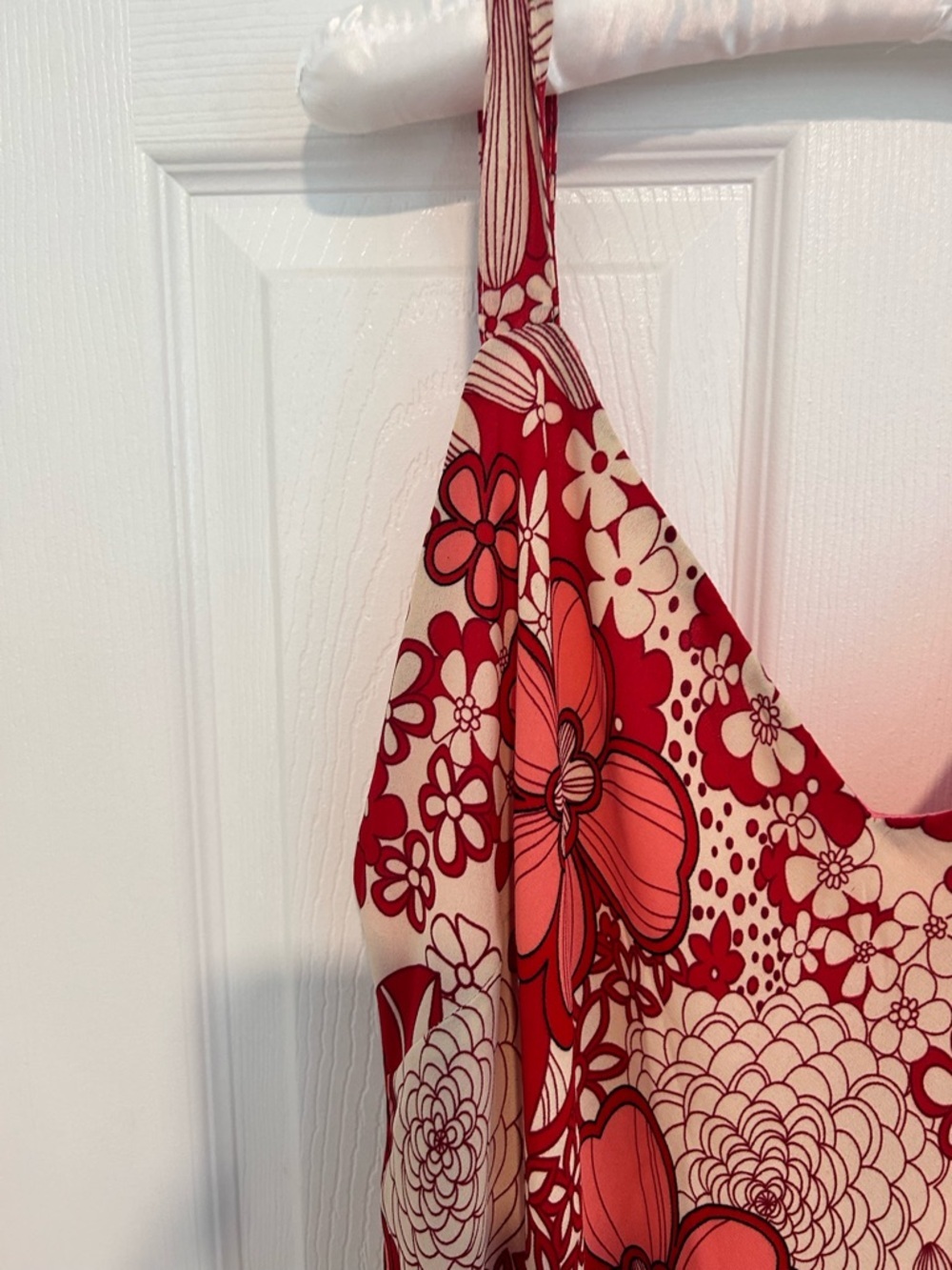 A Wild Thyme Pink & Red Floral Asymmetrical Maxi Dress Size 22 - Picture 5 of 8